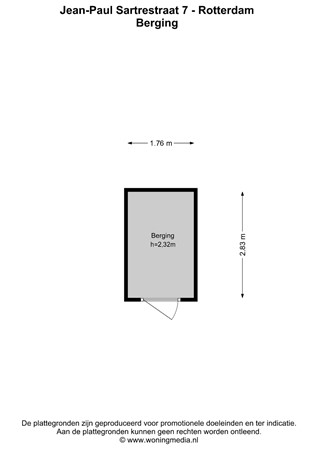 Floorplan - Jean-Paul Sartrestraat 7, 3076 JD Rotterdam